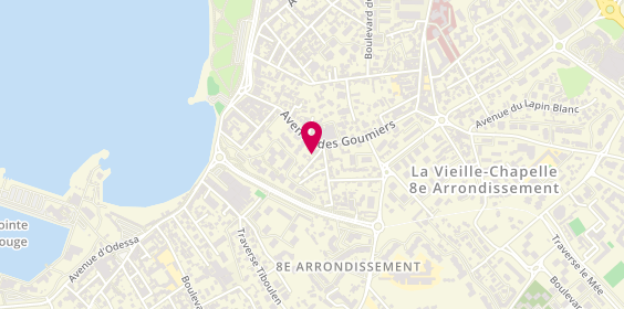 Plan de Garage Pesente, 56 avenue des Goumiers, 13008 Marseille
