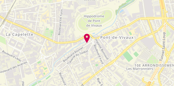Plan de Carrosserie de Pont de Vivaux, 14 Boulevard Rouvier, 13010 Marseille