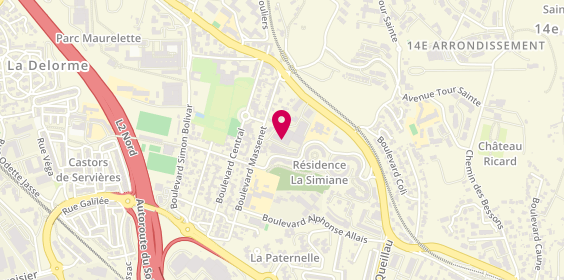 Plan de Arnavaux Auto Services, 25 Boulevard Massenet, 13014 Marseille