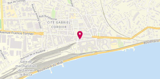 Plan de Palm Garage, 38 Rue Marco Del Ponte, 06150 Cannes