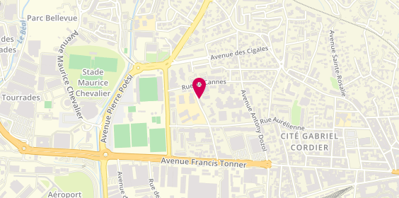 Plan de Les Artistes Carrosserie, 32 Boulevard Étienne Astegiano, 06150 Cannes
