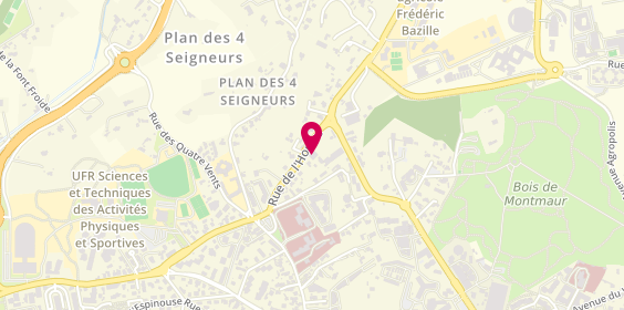 Plan de Garage Meunier, 204 Rue de l'Hortus, 34090 Montpellier