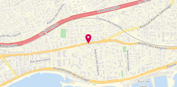 Plan de Sn Carrosserie Azuréenne, 156 avenue de Nice, 06800 Cagnes-sur-Mer