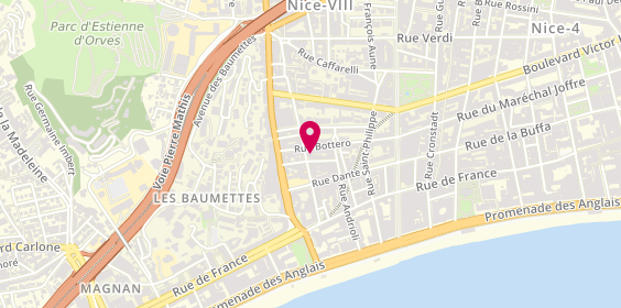 Plan de Carrosserie des Baumettes, 23 Rue Bottéro, 06000 Nice