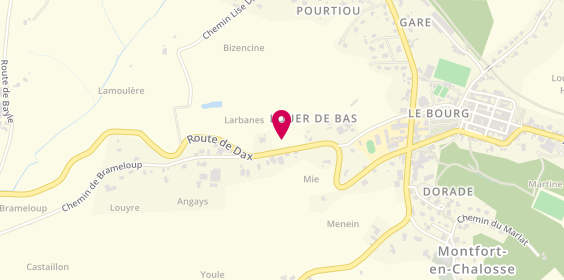 Plan de SAS GARAGE LANNEVERE Peugeot, 658 Route de Dax, 40380 Montfort-en-Chalosse