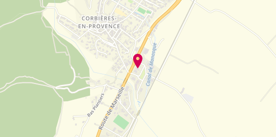 Plan de Renardat Carrosserie Peinture, Zone Artisanale du Moulin, 04220 Corbières-en-Provence
