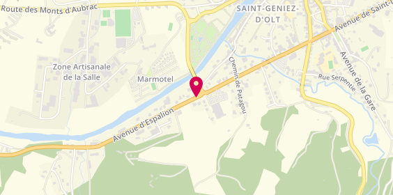 Plan de Access - TotalEnergies, Avenue d'Espalion, 12130 Saint-Geniez-d'Olt