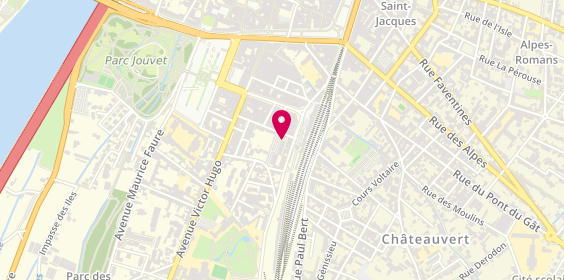 Plan de Métiffiot Centre-Ville, 24 Rue Chevandier, 26000 Valence