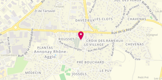 Plan de Garage Rouchon, 54 Rue Paul Gauguin, 07430 Davézieux