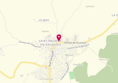 Plan de Eurorepar, 9 Route de Firminy, 42240 Saint-Maurice-en-Gourgois