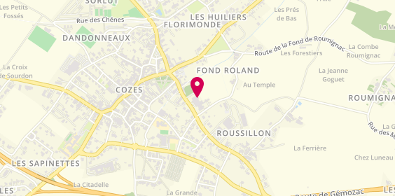 Plan de Agent Peugeot, 17 Bis Route de Bordeaux, 17120 Cozes