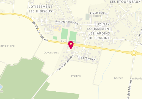 Plan de GARAGE CARROSSERIE GALLO Laurent, 68 Zone Artisanale la Noyerée 1, 38200 Luzinay