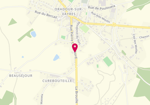 Plan de Garage Giraudeau, 32 Rue Pierre Chambord, 87150 Oradour-sur-Vayres