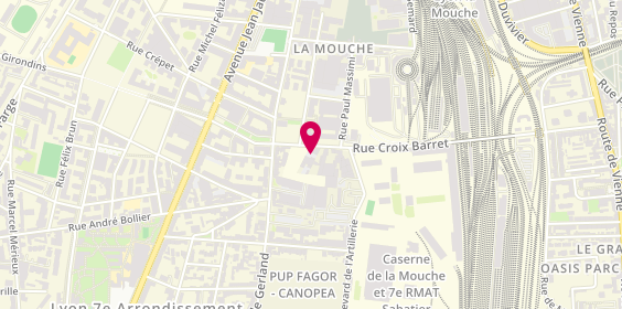 Plan de Agent Peugeot, 14 Rue Croix Barret, 69007 Lyon