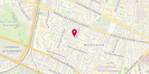 Plan de Automobiles Monplaisir Lyon 8, 42 Rue Villon, 69008 Lyon