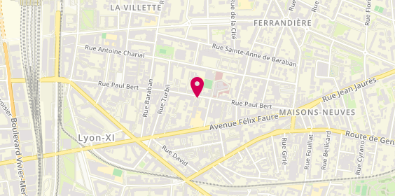 Plan de Carrosserie Michel Piroud, 276 Rue Paul Bert, 69003 Lyon