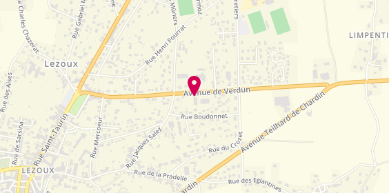 Plan de Carrosserie Courtinat, 46 avenue de Verdun, 63190 Lezoux
