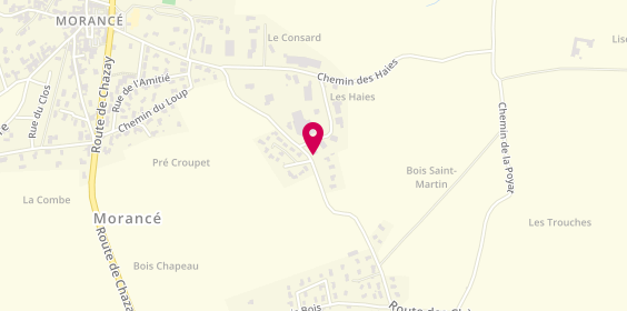 Plan de ROBELLET Richard, 740 Route des Chères, 69480 Morancé