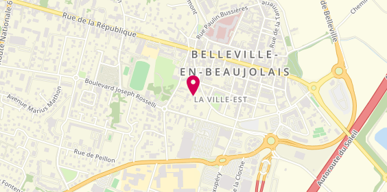 Plan de Carrosserie Saint Georges, 28 Rue des Écoles, 69220 Belleville-en-Beaujolais
