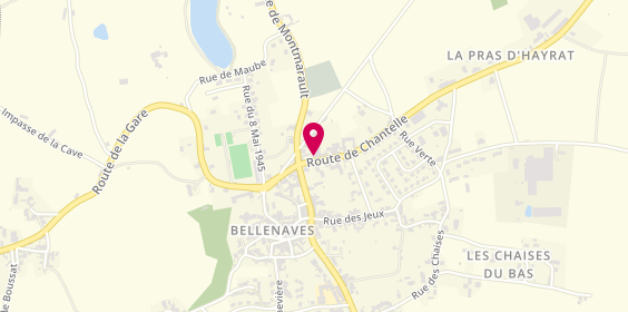 Plan de Garage Quantin Bellenaves, 5 Route de Chantelle, 03330 Bellenaves