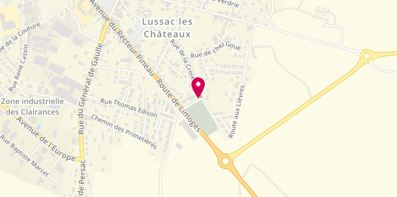 Plan de Precisium - Carrosserie Lussacoise, 34 Rue de la Croix Rouge, 86320 Lussac-les-Châteaux