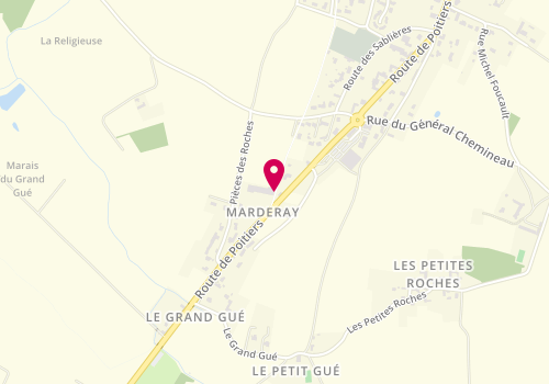 Plan de Vendeuvre Automobiles, 36 Bis Route de Poitiers, 86380 Saint Martin la Pallu
