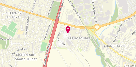Plan de Olivier Carrosserie Voitures, 32 Rue des Rotondes, 71880 Châtenoy-le-Royal