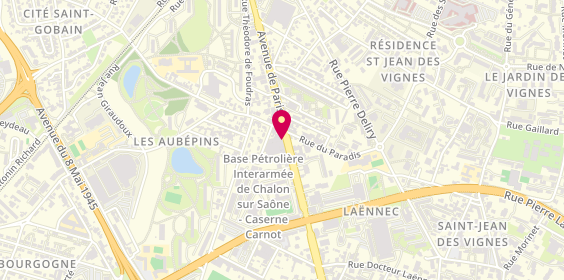 Plan de Carrosserie Chaplin, 91 avenue de Paris, 71100 Chalon-sur-Saône