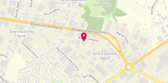 Plan de Espace Carrosserie Groupe Jean Rouyer, 10 Rue de Langeais, 49300 Cholet