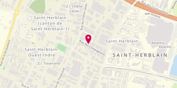 Plan de Carrosserie des Compagnons, 8 Rue des Compagnons, 44800 Saint-Herblain