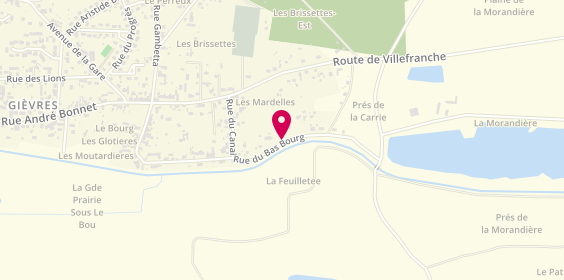 Plan de Carrosserie Laroudie, 35 Rue du Bas-Bourg, 41130 Gièvres