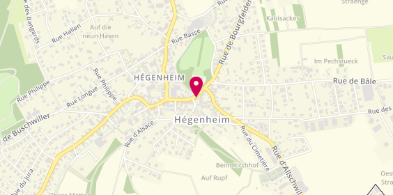 Plan de AD Garage Expert AGENCE KUENTZ HEGENHEIM, 28 Rue de Bourgfelden, 68220 Hégenheim