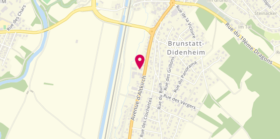 Plan de Carrosserie Mattioni, 498 avenue d'Altkirch, 68350 Brunstatt-Didenheim