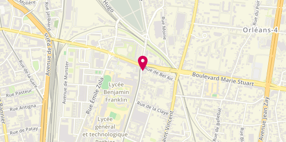 Plan de Carrosserie Orléanaise, 50 Rue Eugène Vignat, 45000 Orléans