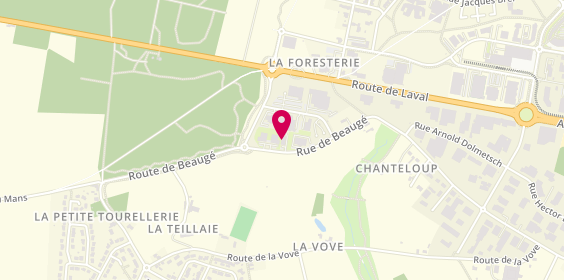 Plan de Carrosserie de la Foresterie Gaubert, 239 Rue Beaugé, 72000 Le Mans