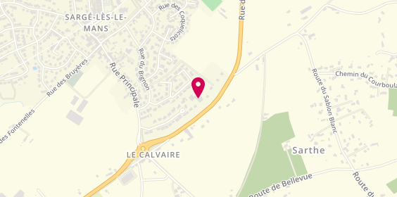 Plan de A2A Carrosserie Ciboire, 347 Route de Bonnétable, 72190 Sargé-lès-le-Mans