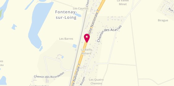 Plan de M.A Carrosserie, Route Nationale 7
La Pente de Belle Fosse, 45210 Fontenay-sur-Loing