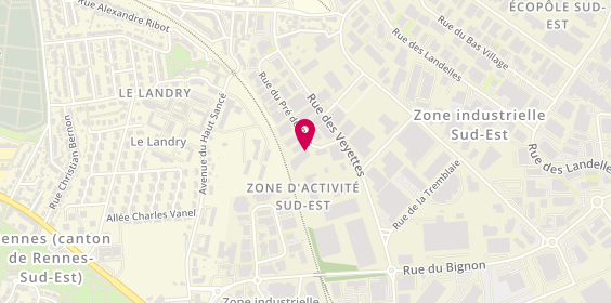 Plan de AD Carrosserie RONCERAY, 18 Bis Rue du Pré du Bois, 35000 Rennes