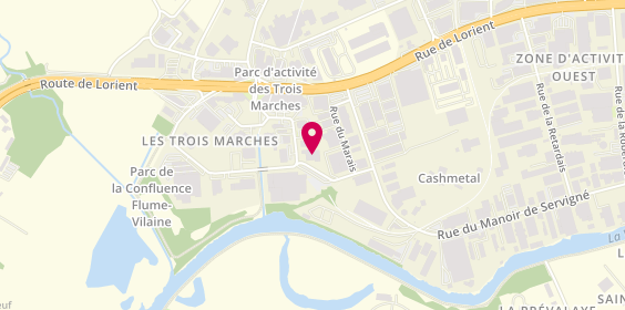 Plan de Carrosserie Guillet, 11 Rue des Maréchales, 35132 Vezin-le-Coquet
