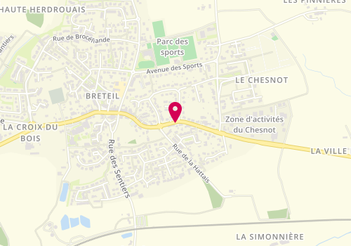 Plan de Breteil Auto Services, Le Closier Rue Rennes, 35160 Breteil