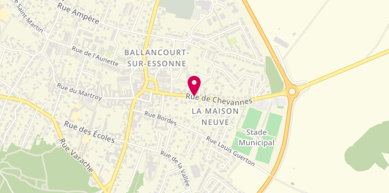 Plan de Acst Automobiles, 6 Rue des Bernaches Zone Artisanale de l'Aunaie, 91610 Ballancourt-sur-Essonne