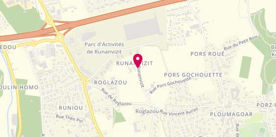 Plan de Peugeot, 20 Rue Roglazou - Zone Artisanale. De Runanvizit, 22970 Ploumagoar