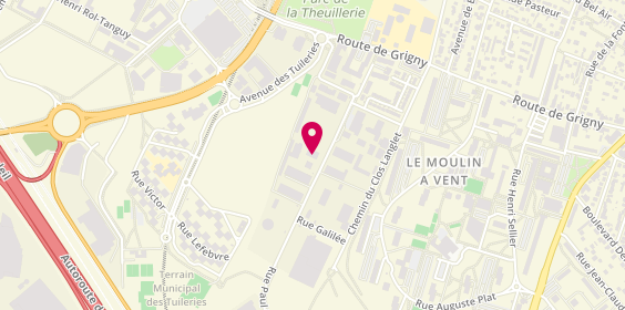 Plan de Centre Auto Les Iris, 14 avenue Paul Langevin, 91130 Ris-Orangis