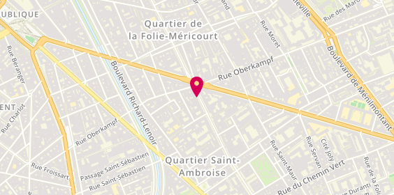 Plan de EuroHailstorm Débosselage Sans Peinture, 75 Avenue Parmentier, 75011 Paris