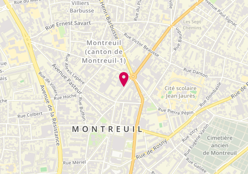 Plan de Renault Rent, 25 Boulevard Paul Vaillant Couturier, 93100 Montreuil