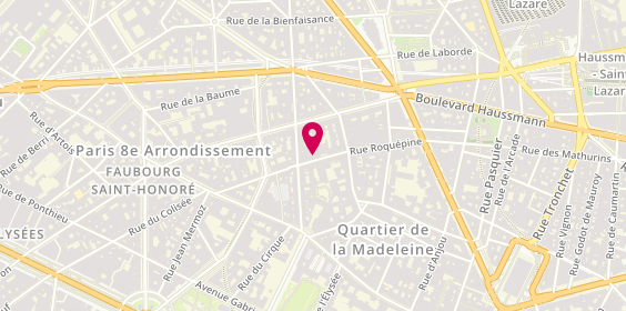 Plan de Shadow Distribution, 10 Rue de Penthièvre, 75008 Paris