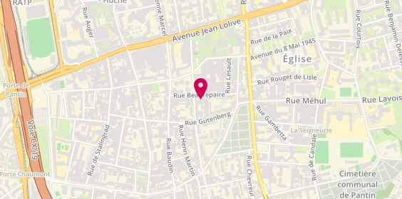 Plan de Ourcq Automobiles, 24 Rue Beaurepaire, 93500 Pantin