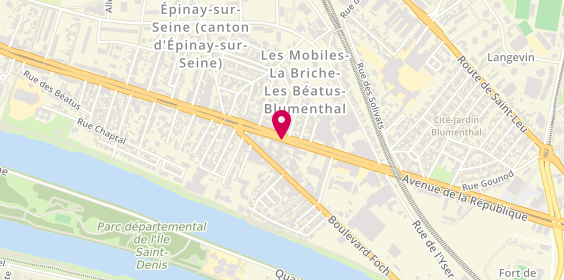 Plan de Repar Auto République, 132 Avenue République, 93800 Épinay-sur-Seine