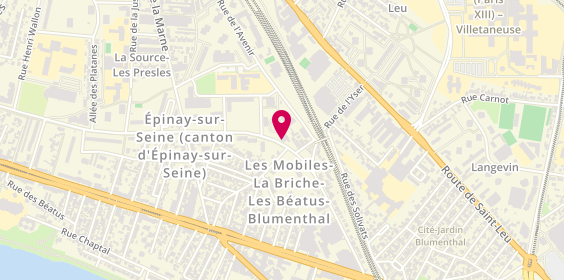 Plan de Eurocar, 4 avenue de Jarrow, 93800 Épinay-sur-Seine
