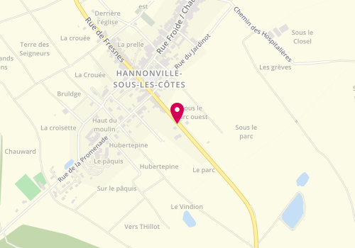 Plan de Carrosserie des Cotes, 22 Rue Thillot, 55210 Hannonville-sous-les-Côtes